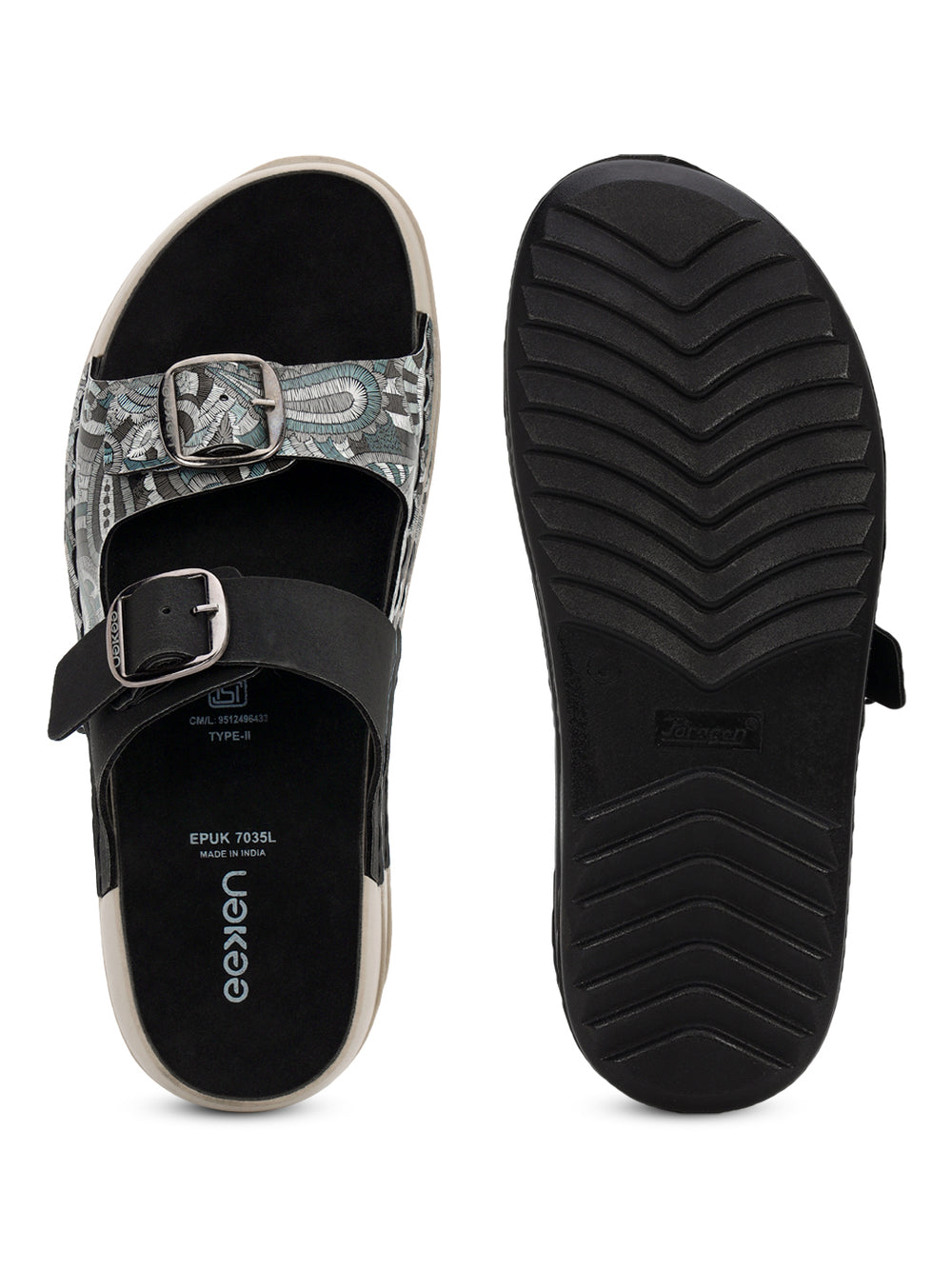 Eeken Women Sandals Dual Buckle Lightweight Stylish Daily Wear