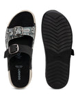 Eeken Women Sandals Dual Buckle Lightweight Stylish Daily Wear