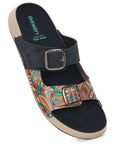 Eeken Women Sandals Dual Buckle Lightweight Stylish Daily Wear