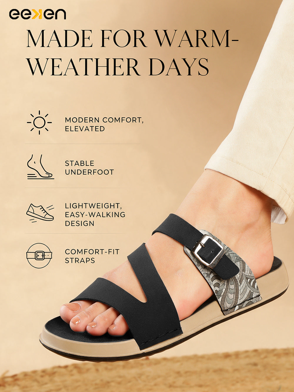 Eeken Women Sandals Comfortable Casual Stylish and Lightweight For Daily Use