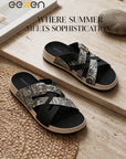 Eeken Women Lightweight Stylish Cross Strap Sandals