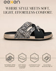 Eeken Women Lightweight Stylish Cross Strap Sandals