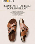 Eeken Women Lightweight Stylish Cross Strap Sandals