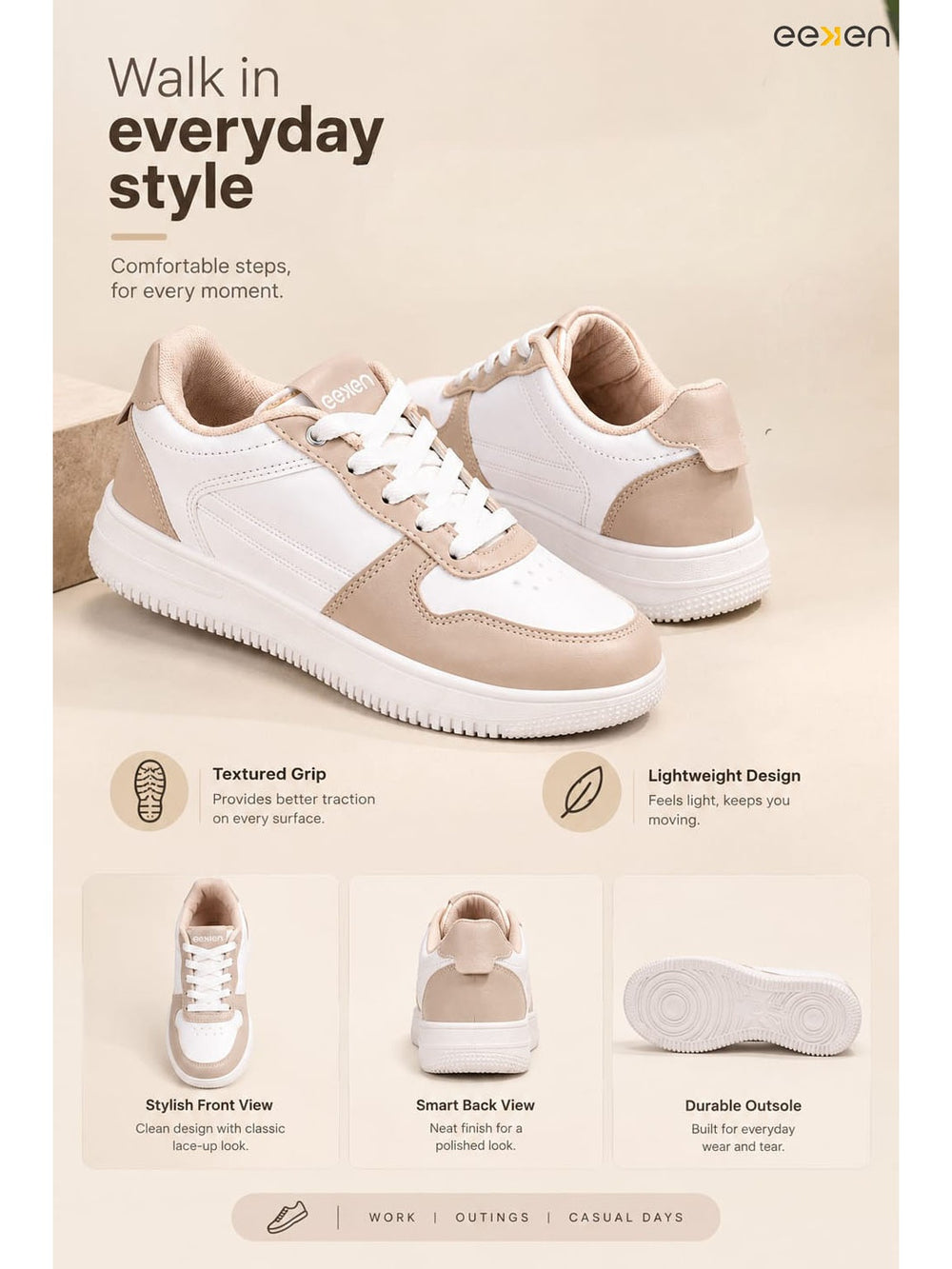 Paragon Eeken Women Casual Comfortable Cushioned Sneakers for Daily Wear Use