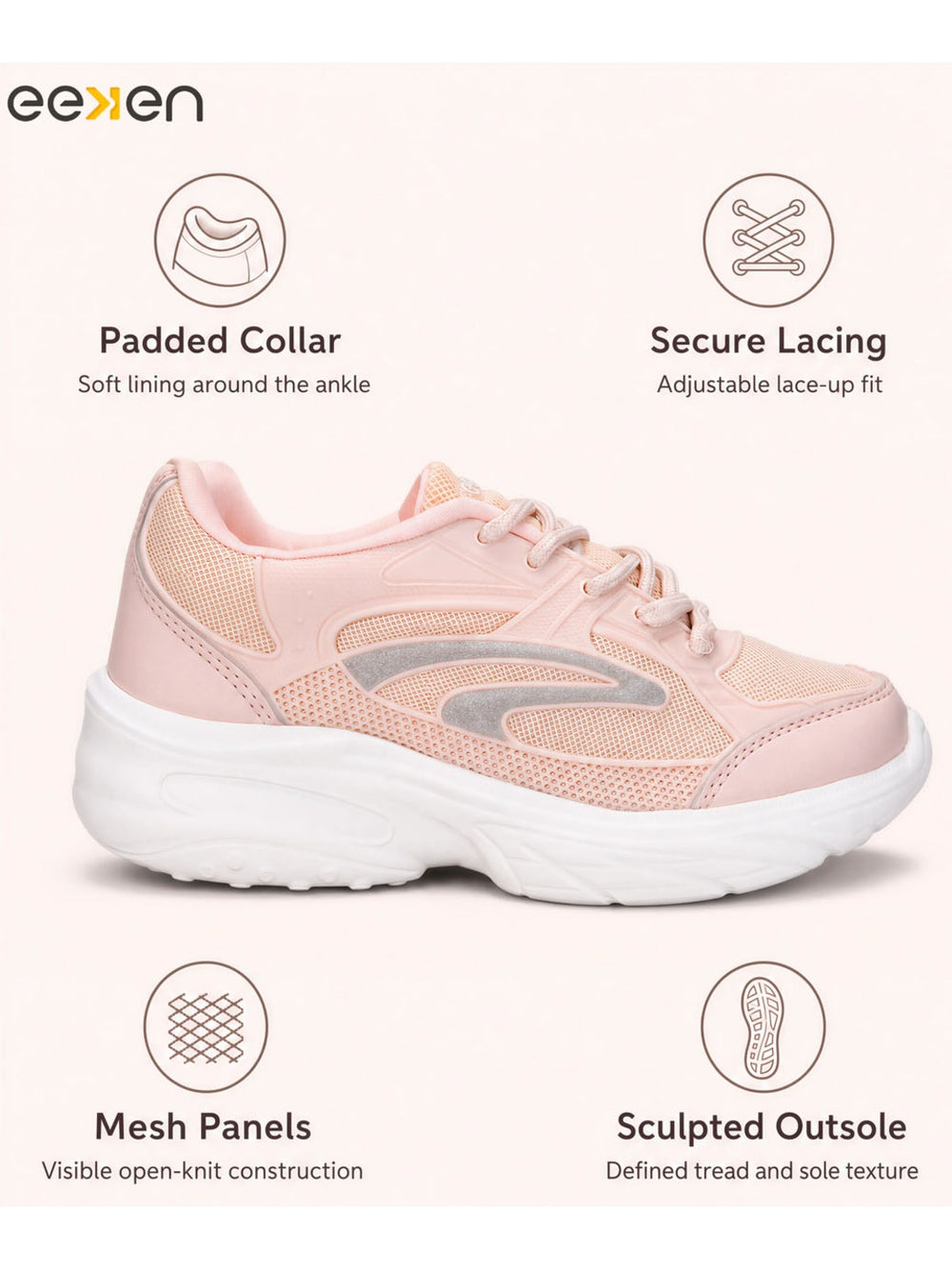 Paragon Eeken Women Comfortable Lightweight Cushioned Running Shoes for Daily