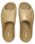 Paragon Men's Watreproof Beige Sliders with Comfortable Anti-Skid Sole