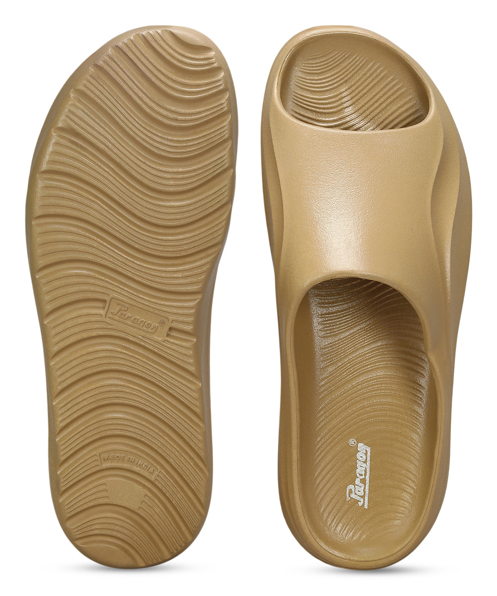 Paragon EVK10926G Men's Waterproof Beige Sliders with Comfortable Sole