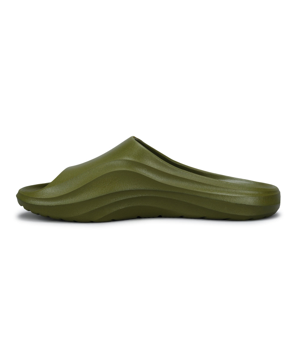 Paragon EVK10926G Men's Waterproof Green Sliders with Comfortable Sole