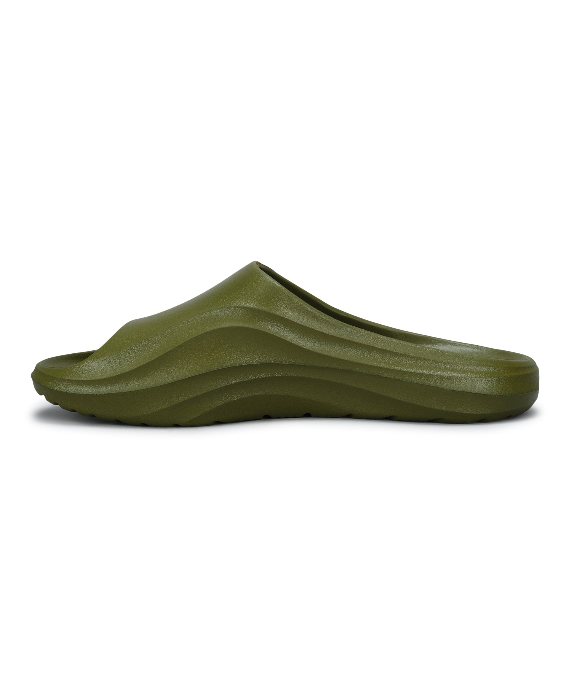 Paragon Men&#39;s Watreproof Green Sliders with Comfortable Anti-Skid Sole