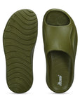 Paragon Men's Watreproof Green Sliders with Comfortable Anti-Skid Sole