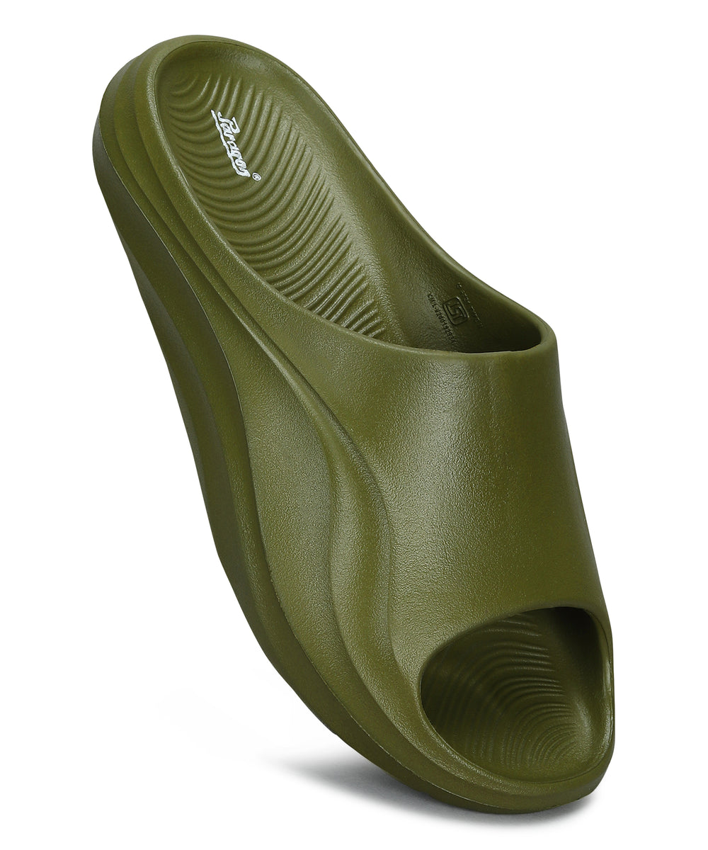 Paragon EVK10926G Men's Waterproof Green Sliders with Comfortable Sole