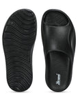 Paragon Men's Watreproof Black Sliders with Comfortable Anti-Skid Sole