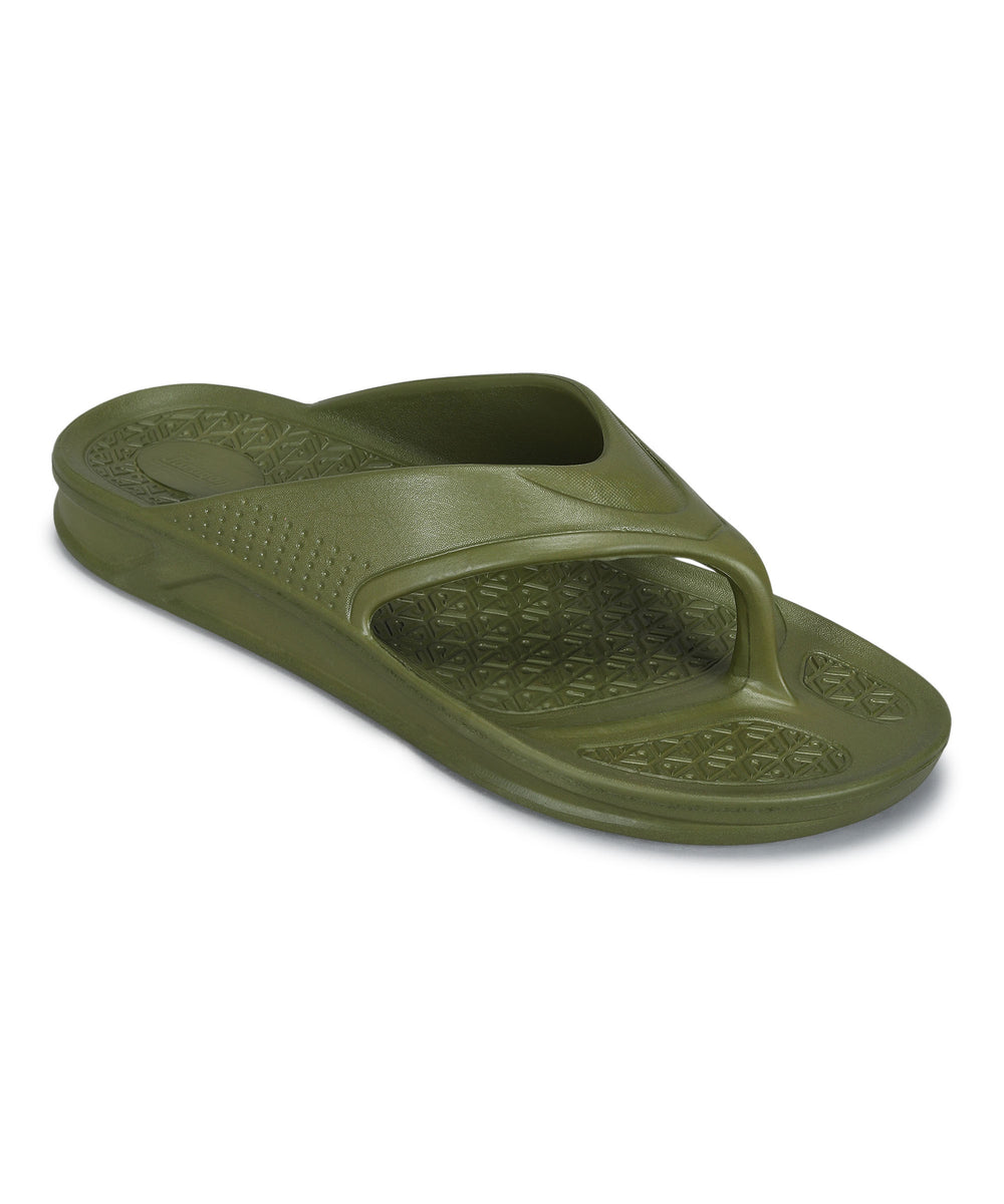 Paragon Men's Olive Green Slippers | Comfortable Everyday Use Slippers