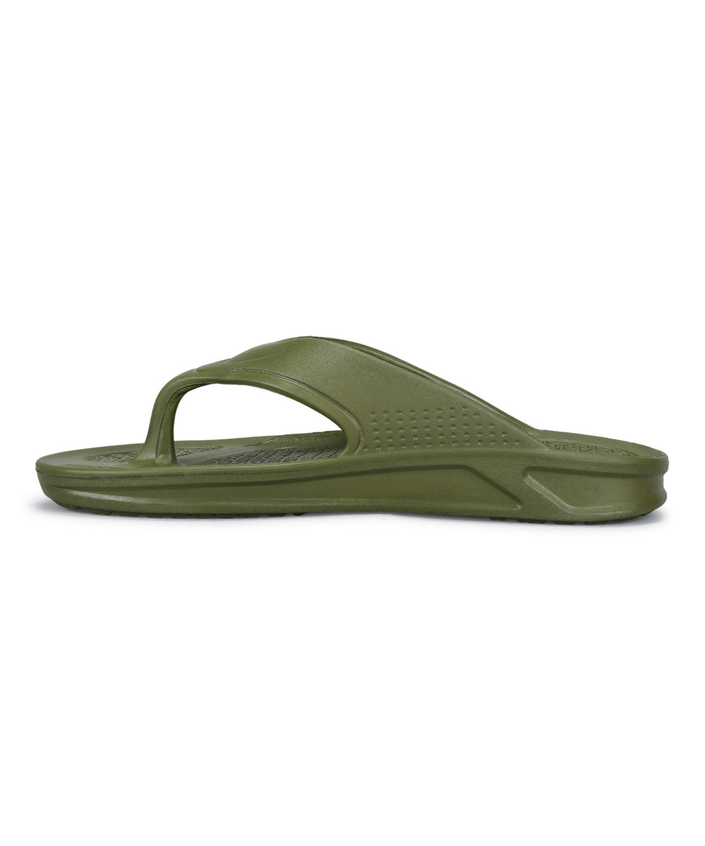 Paragon Men's Olive Green Slippers | Comfortable Everyday Use Slippers