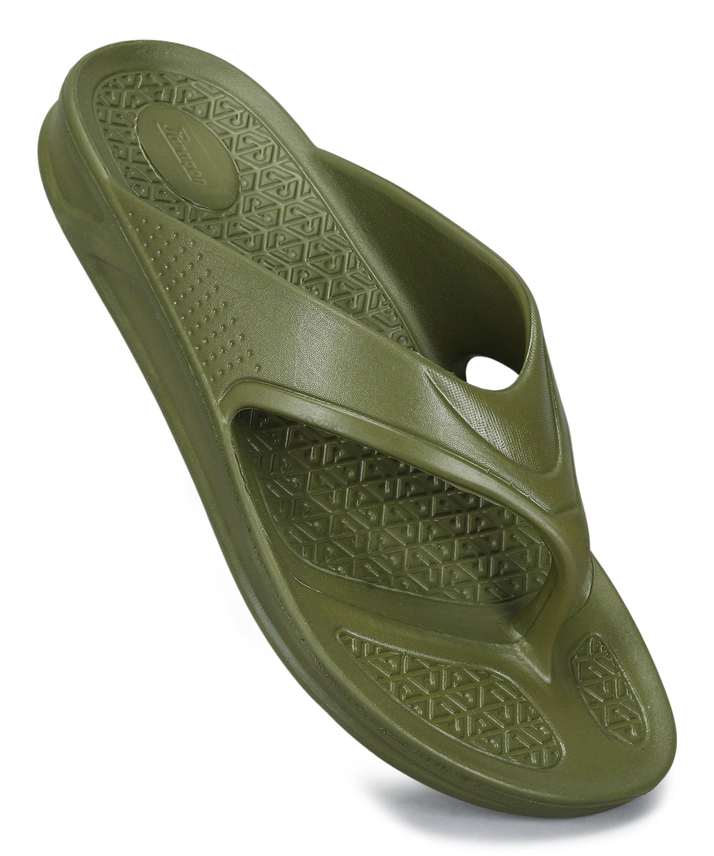 Paragon Men's Olive Green Slippers | Comfortable Everyday Use Slippers