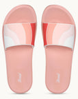 Paragon Women's Peach Sliders with Cushioned Sole for Everyday Use