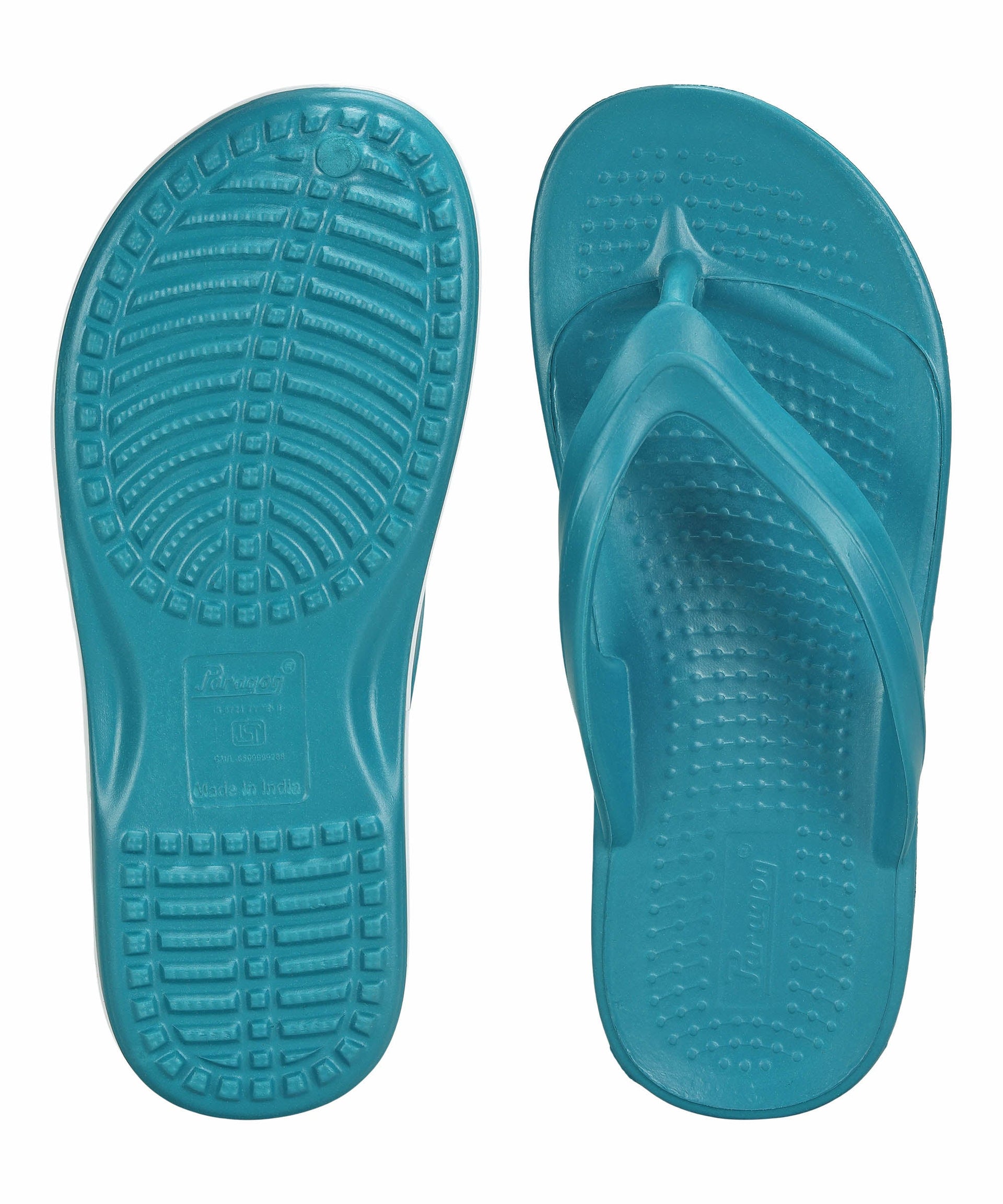 Paragon Men&#39;s Lightweight Teal Blue Flip Flops for Everyday Use