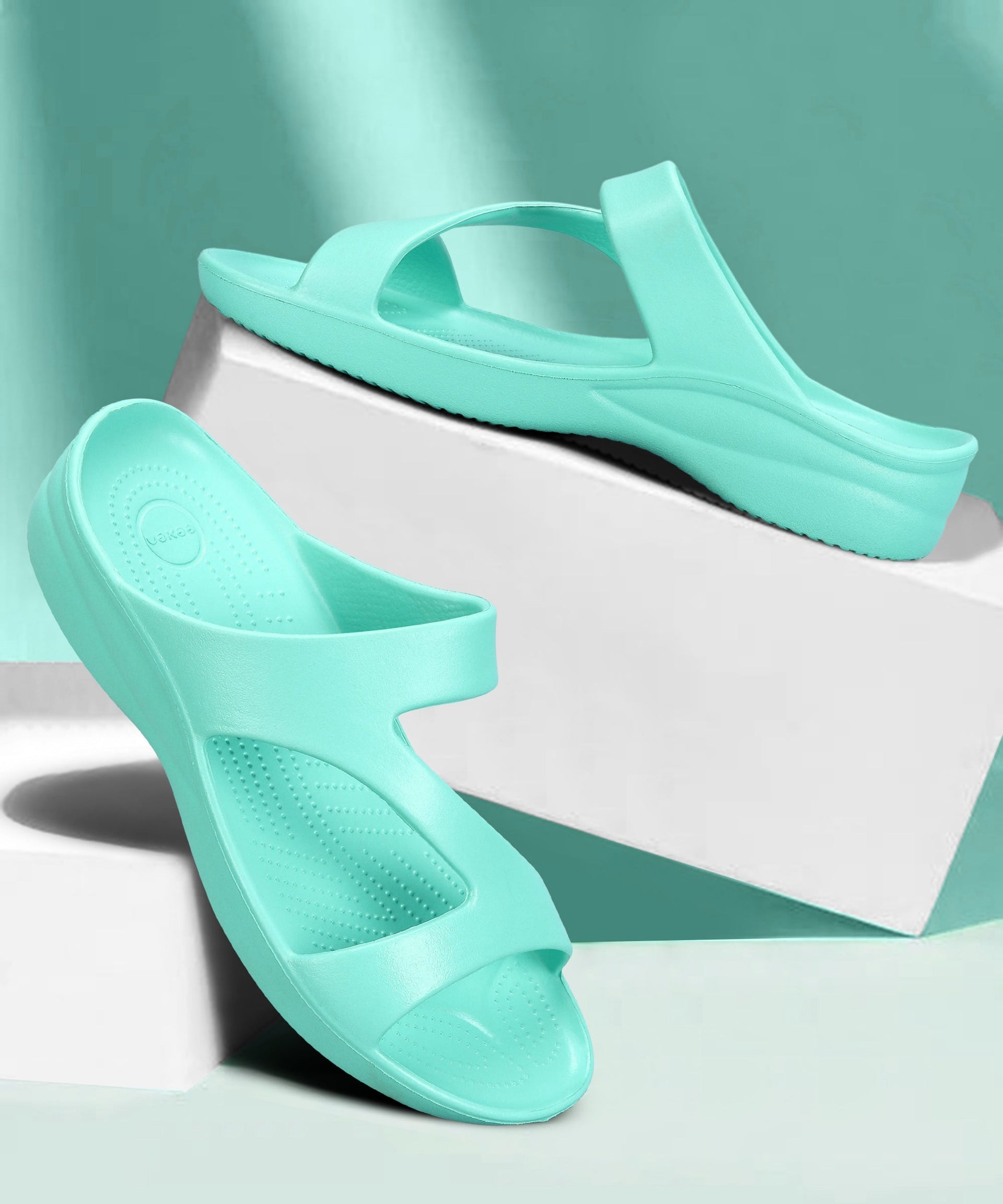 EEKEN Women's Lightweight, Washable and Durable Blue Slippers for Everyday Use