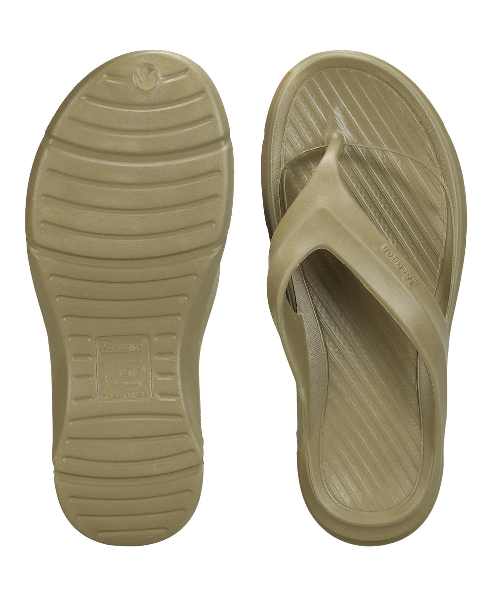 Paragon Men's Lightweight Beige Flip Flops for Everyday Use
