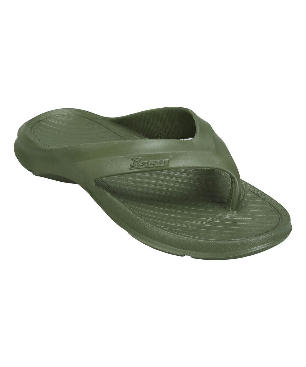Paragon Men's Lightweight Olive Green Flip Flops for Everyday Use