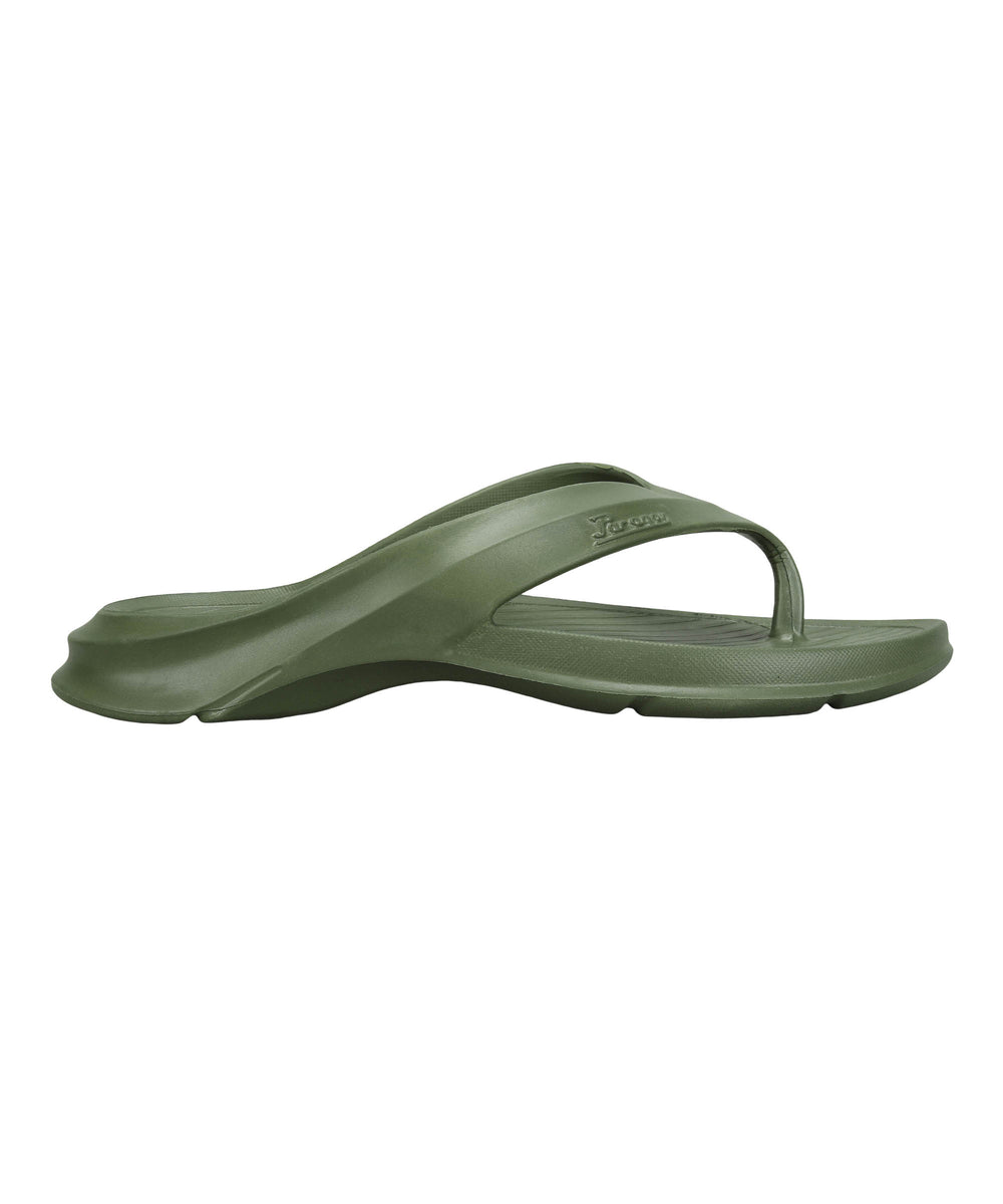 Paragon Men's Lightweight Olive Green Flip Flops for Everyday Use