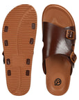 Paragon Men's Brown Tan Slip-on Sandals for Men | Comfortable Sole & Durable