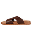 Paragon Men's Brown Tan Slip-on Sandals for Men | Comfortable Sole & Durable