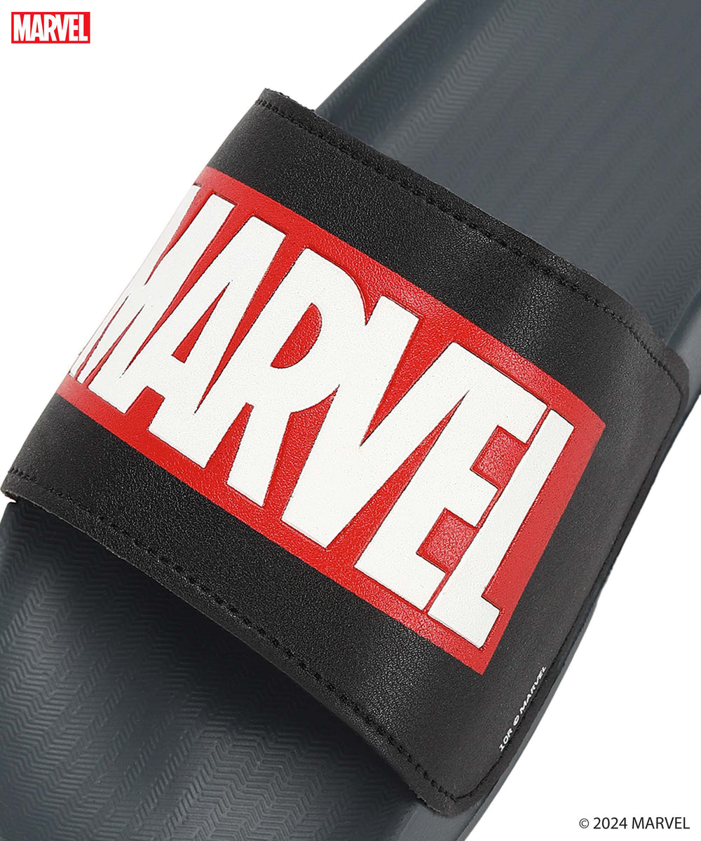 Marvel EVMK10922G Men's Black Sliders | Trendy Sliders with Durable &amp; Cushioned Sole Construction | Waterproof &amp; Lightweight, Perfect for Everyday Casual Wear