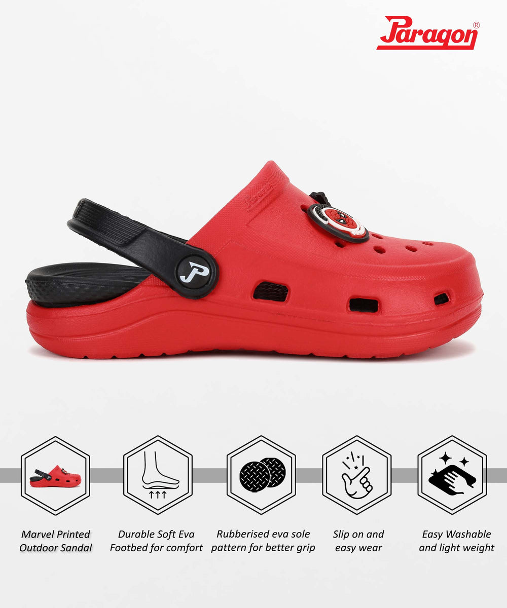 Marvel Spiderman EVMK8013K Kids' Casual Clogs | Stylish Clogs for Kids with Durable Sole, Cushioned Foot Support &amp; Sturdy Build | Ideal for Outdoor Use