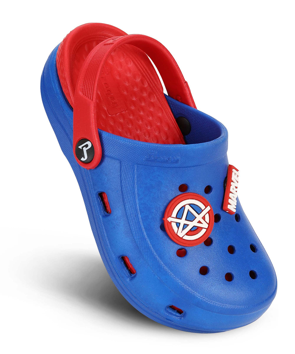 Marvel Captain America EVMK8013K Kids' Casual Clogs | Stylish Clogs for Kids with Durable Sole, Cushioned Foot Support &amp; Sturdy Build | Ideal for Outdoor Use