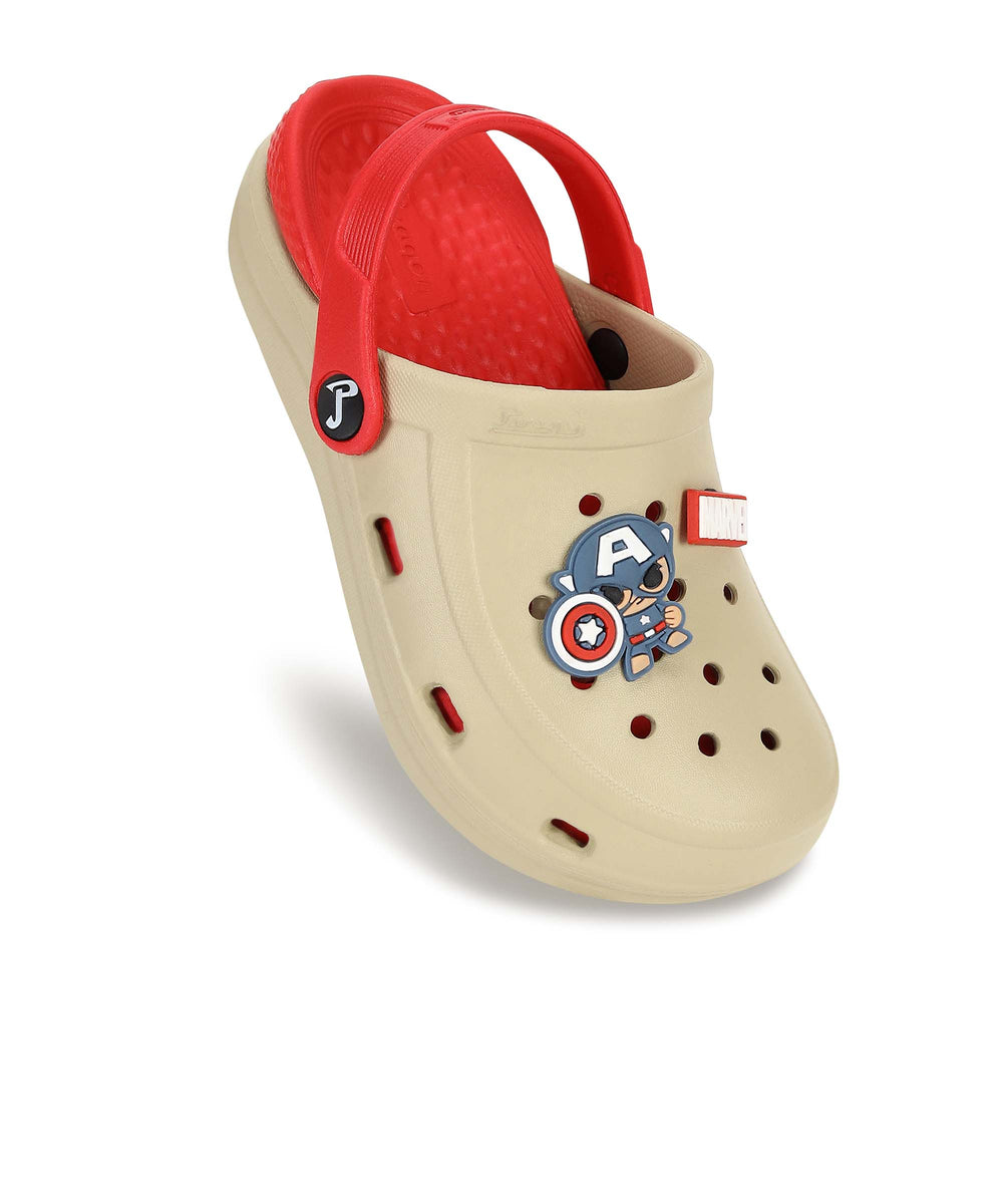 Marvel Captain America EVMK8013K Kids' Casual Clogs | Stylish Clogs for Kids with Durable Sole, Cushioned Foot Support &amp; Sturdy Build | Ideal for Outdoor Use