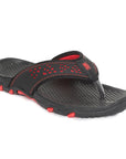 Paragon Black and Red Ultra-Durable Everyday Flip Flops for Men