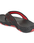 Paragon Black and Red Ultra-Durable Everyday Flip Flops for Men