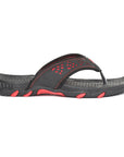 Paragon Black and Red Ultra-Durable Everyday Flip Flops for Men