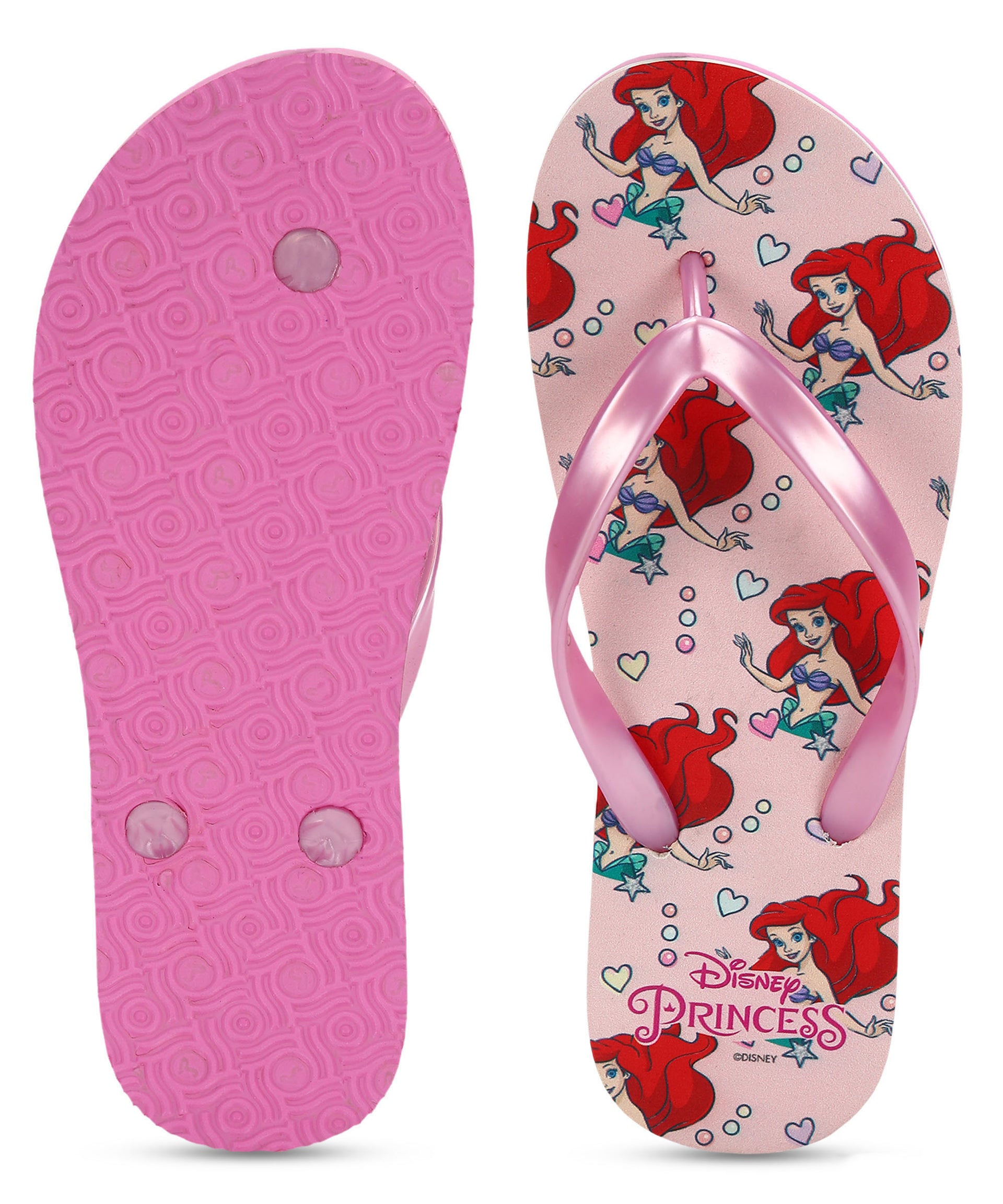 Little Mermaid Womens Disney Flip Flops Ariel Jelly Flip Flops For