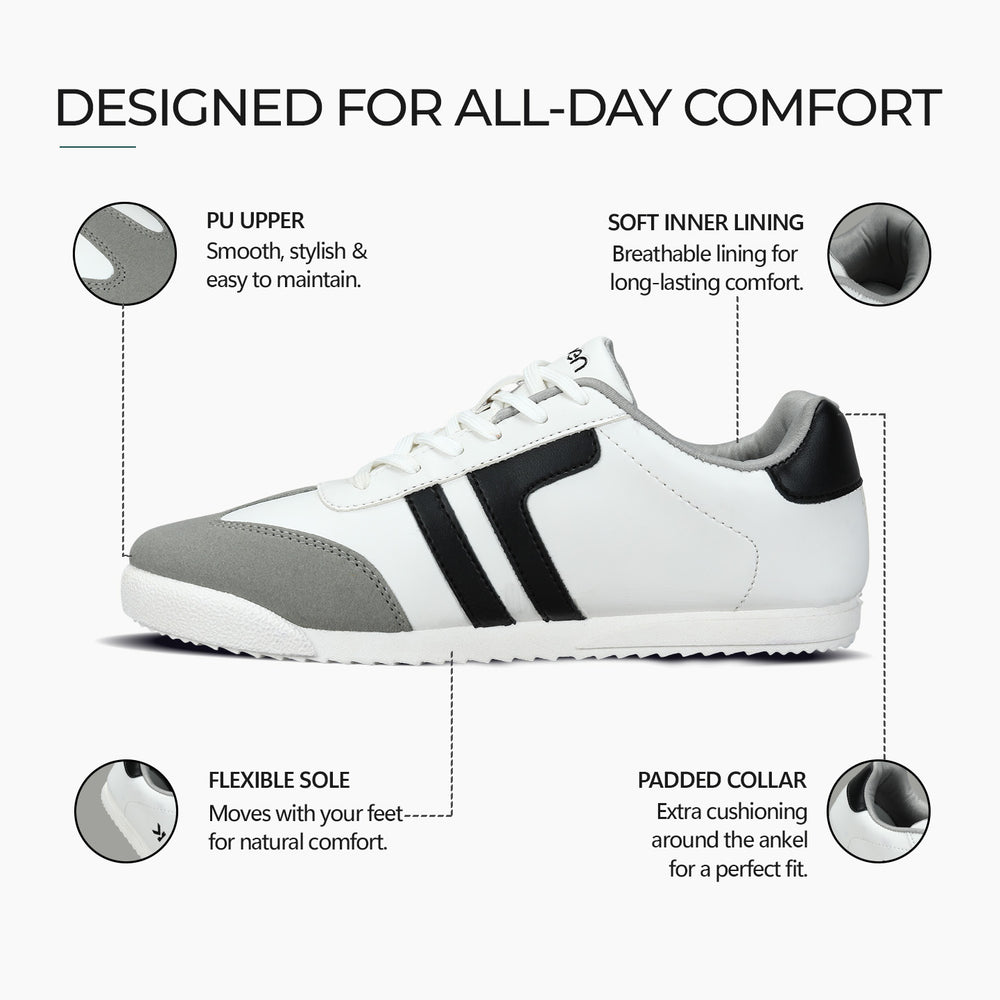 Paragon Men's Sneakers | Lightweight, Soft Cushioned &amp; Better Grip | Daily Wear
