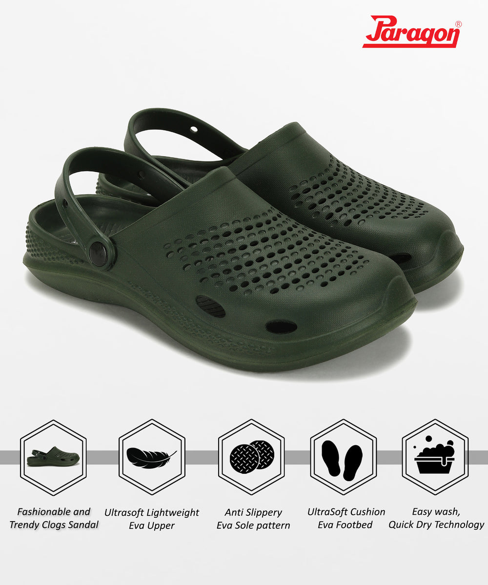 Paragon K10918G Men Casual Clogs | Stylish, Durable | Casual &amp; Comfortable | For Everyday Use