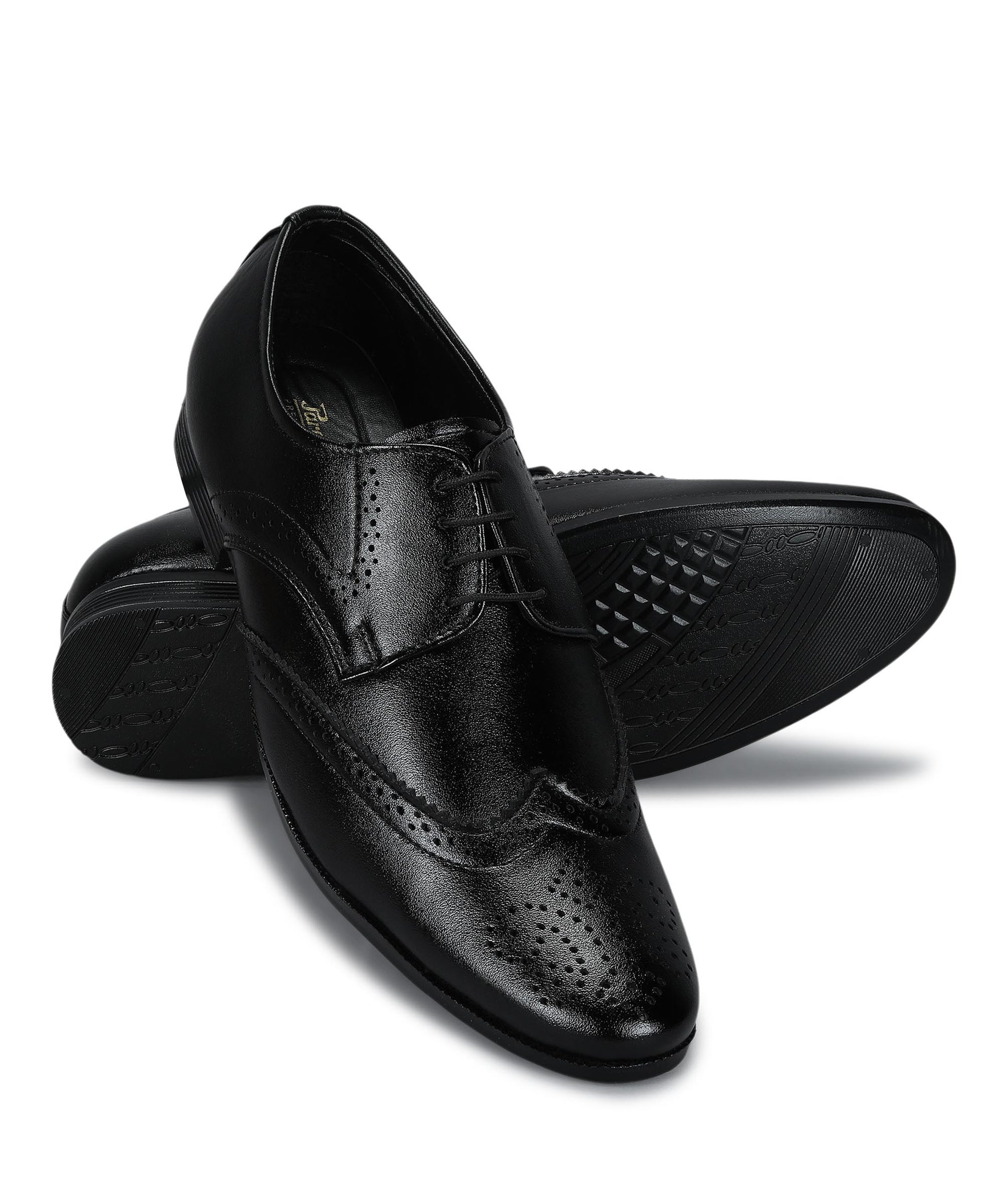 Paragon Men&#39;s Black Formal Shoes| Trendy, Durable &amp; Sturdy for Outdoor Wear