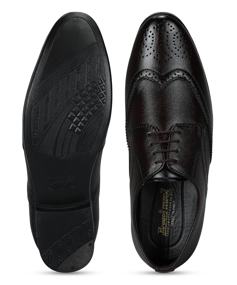 Paragon Men's Brown Formal Shoes| Trendy, Durable &amp; Sturdy for Outdoor Wear