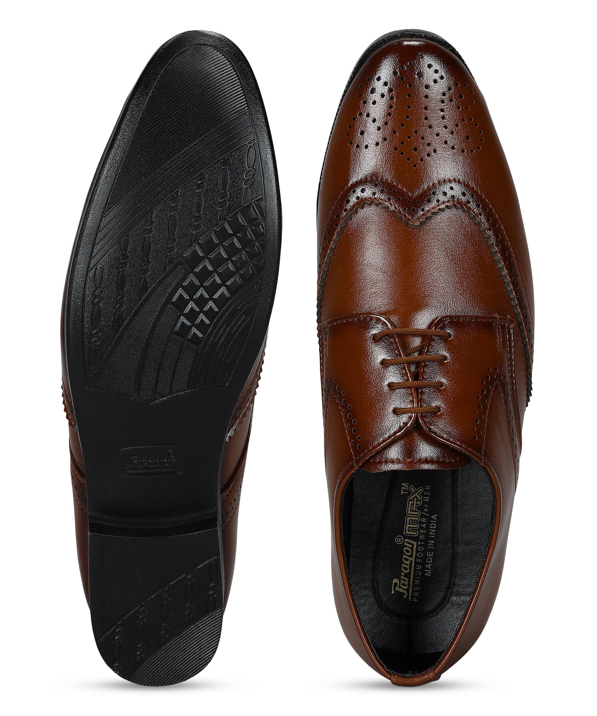 Paragon Men&#39;s Tan Formal Shoes| Trendy, Durable &amp; Sturdy for Outdoor Wear