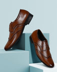 Paragon Men's Tan Formal Shoes| Trendy, Durable & Sturdy for Outdoor Wear