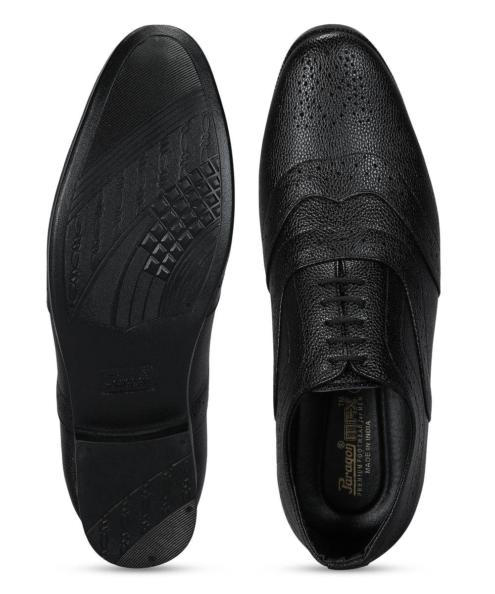 Paragon Men's Black Formal Shoes| Trendy, Durable &amp; Sturdy for Outdoor Wear