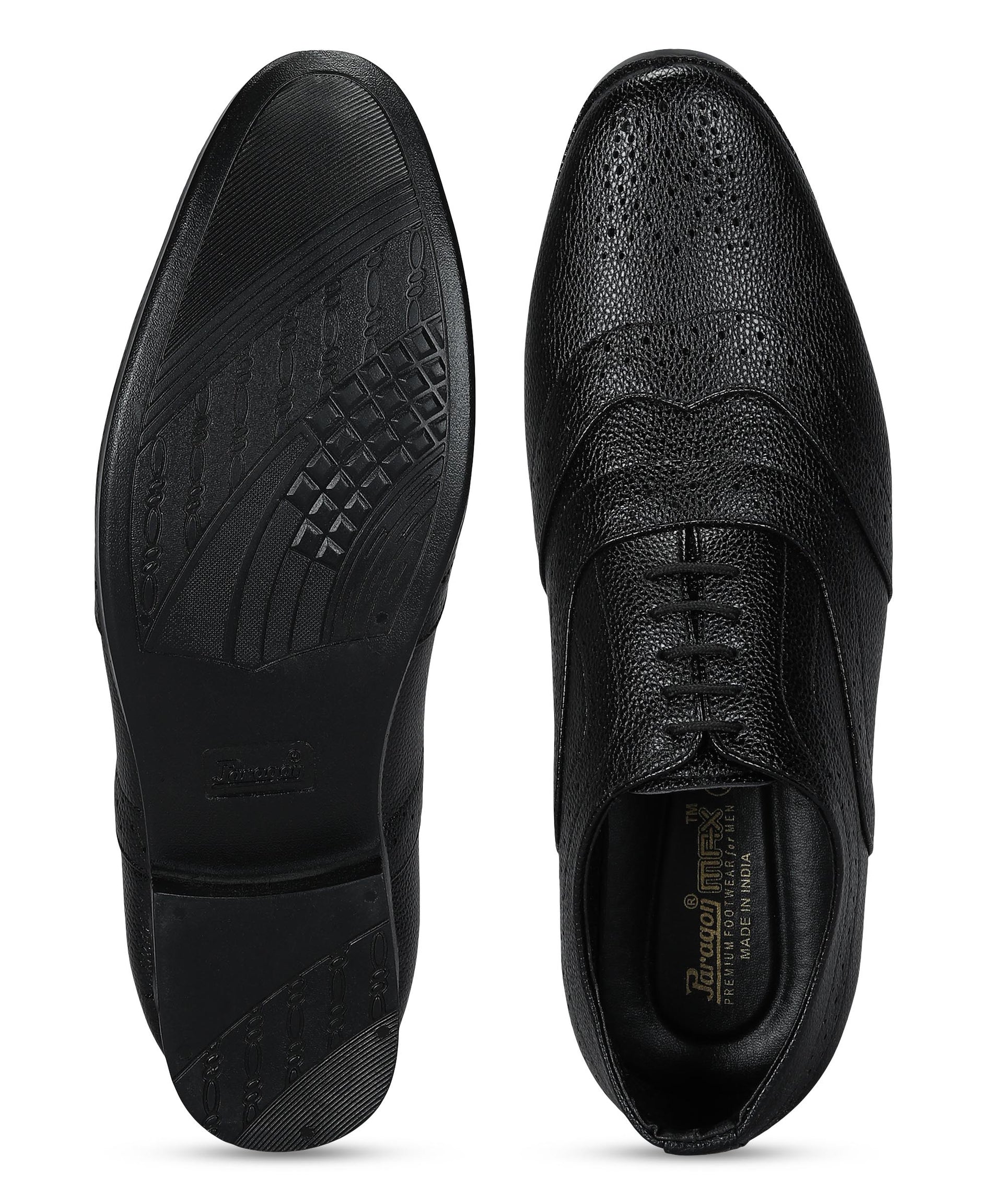 Paragon Men&#39;s Black Formal Shoes| Trendy, Durable &amp; Sturdy for Outdoor Wear