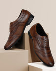 Paragon Men's Tan Formal Shoes| Trendy, Durable & Sturdy for Outdoor Wear