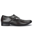 Paragon Men's Brown Formal Shoes with Buckle| Durable & Sturdy for Outdoor Wear