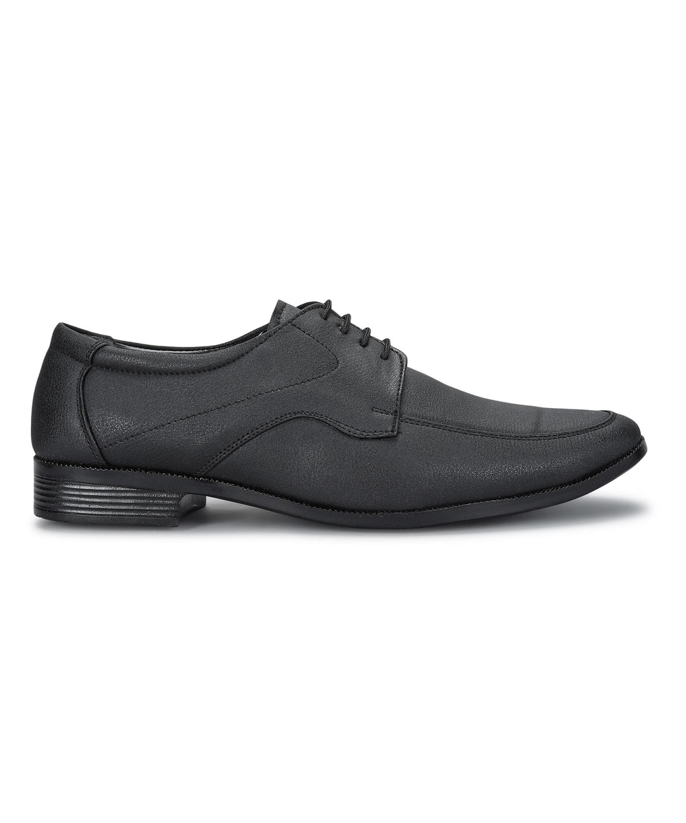 Paragon Men's Black Formal Shoes with Laces| Durable &amp; Sturdy for Outdoor Wear