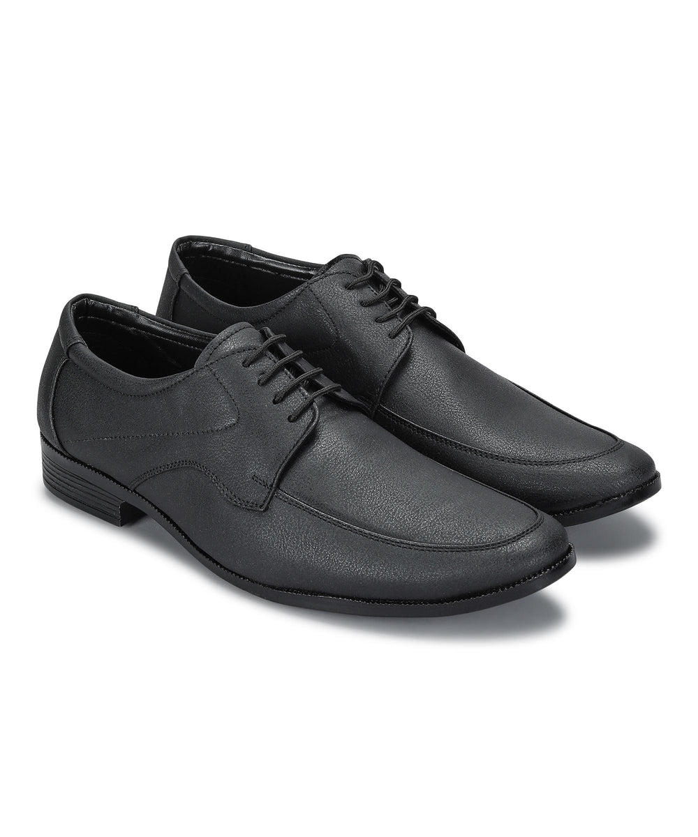 Paragon Men's Black Formal Shoes with Laces| Durable &amp; Sturdy for Outdoor Wear