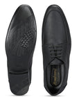 Paragon Men's Black Formal Shoes with Laces| Durable & Sturdy for Outdoor Wear