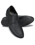 Paragon Men's Black Formal Shoes with Laces| Durable & Sturdy for Outdoor Wear