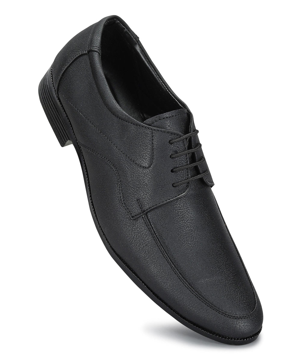 Paragon Men's Black Formal Shoes with Laces| Durable &amp; Sturdy for Outdoor Wear